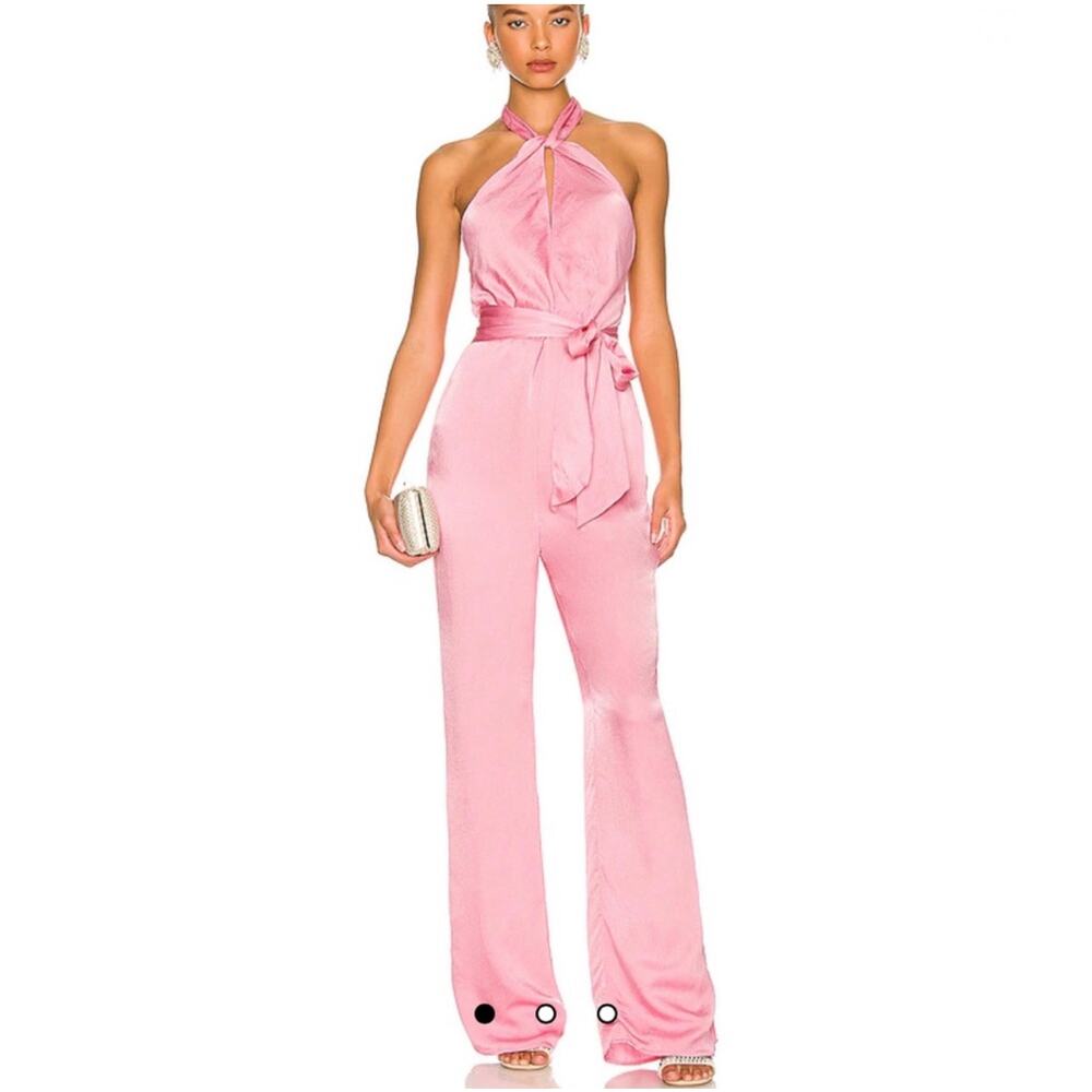Carlita Jumpsuit (Flawed) in Rosebloom Pink Lovers and Friends Small NWOT